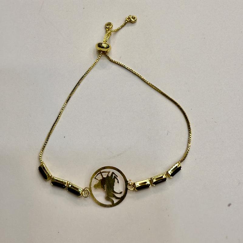 دستبند طلا ۱۸ عیار ماه تولد آذر گالری الیاگلد