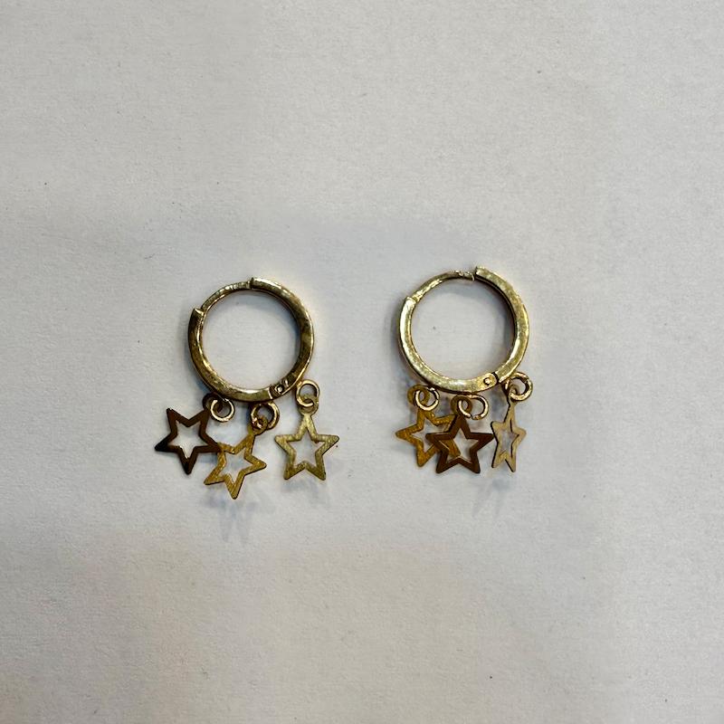 گوشواره طلا ۱۸ عیار ستاره حلقه گالری الیاگلد