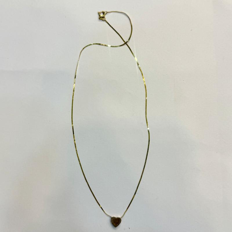 گردنبند طلا ۱۸ عیار قلب وزنجیر هربنبون گالری الیاگلد