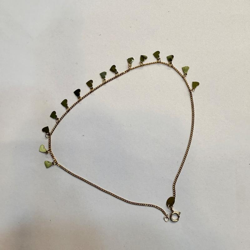 دستبند طلا ۱۸ عیار پابند آویزدارقلب گالری الیاگلد