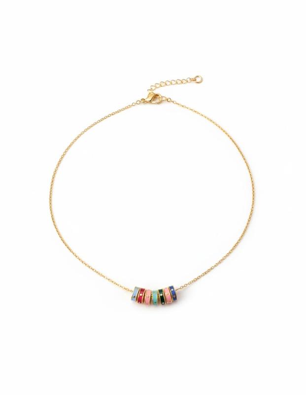 آویز طلا ۱۸ عیار آویز دونات بنفش گالری طلای هدی