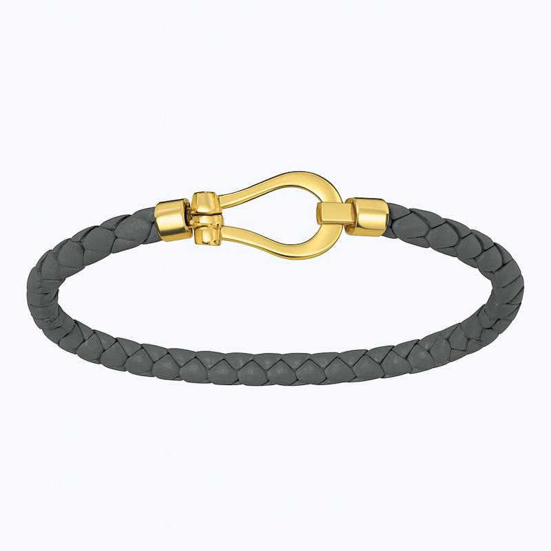 دستبند طلا ۱۸ عیار دستبند چرمی فرد گالری طلای هدی