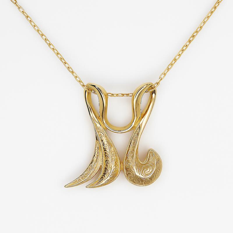 آویز طلا ۱۸ عیار پلاک مادر-کالکشن بنار گالری طلای هدی