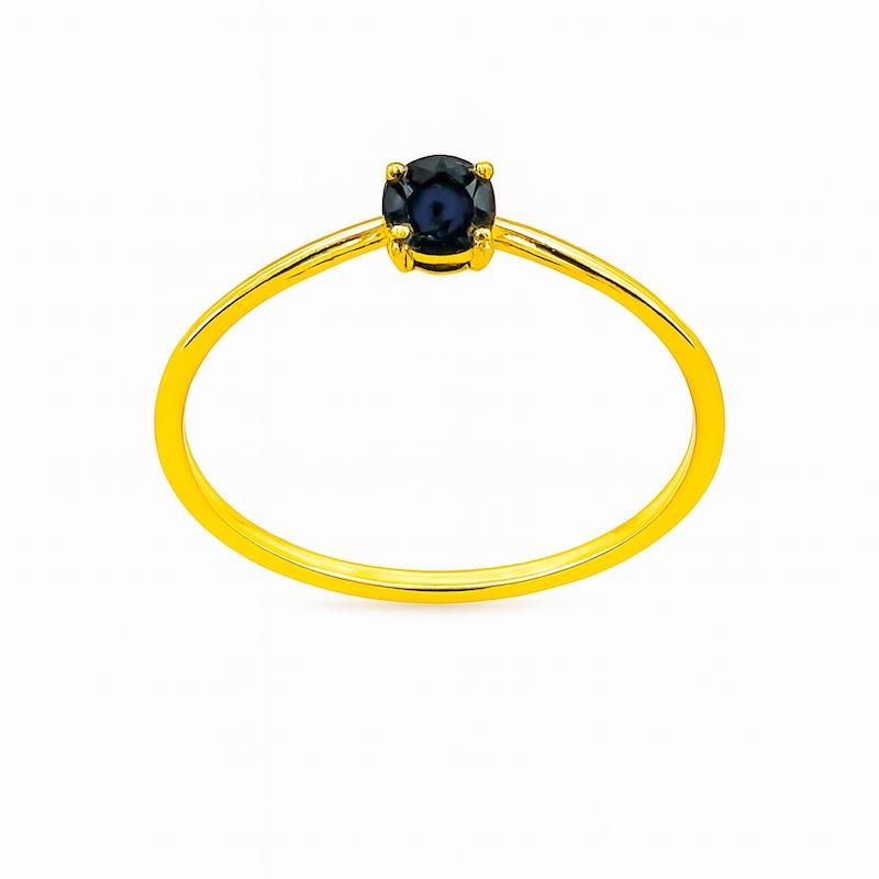 انگشتر طلا ۱۸ عیار انگشتر مینیمال-سنگ سورمه ای گالری طلای هدی