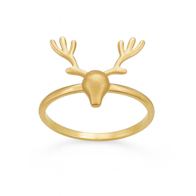 انگشتر طلا ۱۸ عیار انگشتر فانتزی گوزن گالری طلای هدی