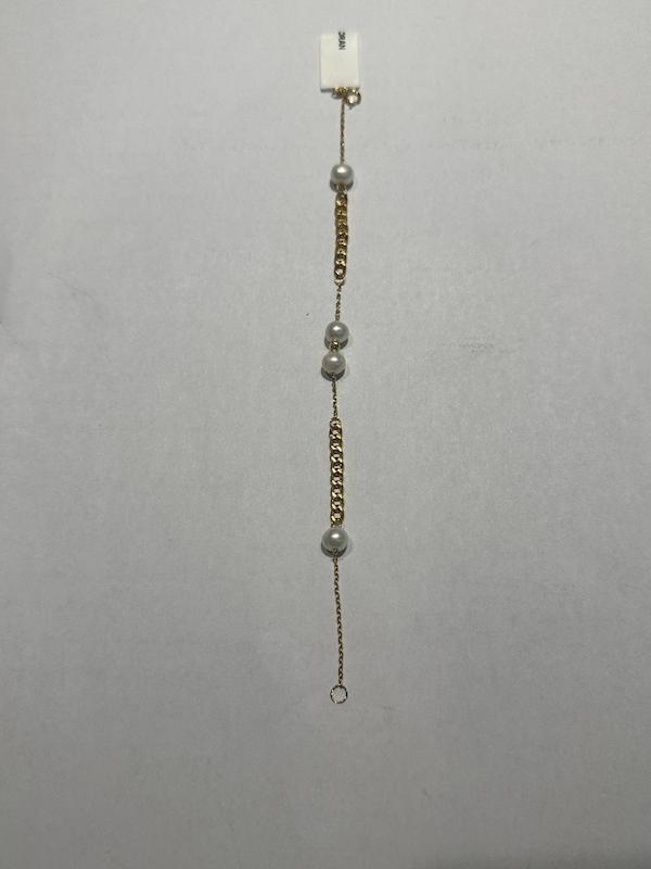 دستبند طلا ۱۸ عیار مروارید گالری طلا دوران