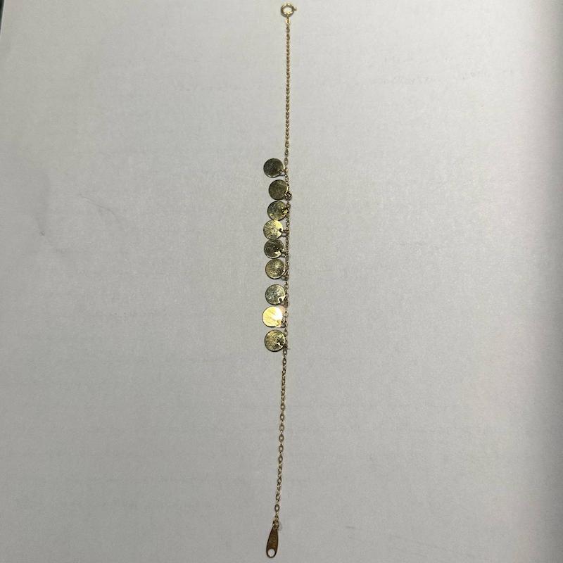 دستبند طلا ۱۸ عیار پولکی گالری طلا دوران