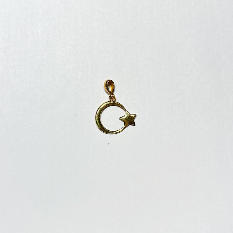 آویز طلا ۱۸ عیار ماه وستاره گالری طلا دوران