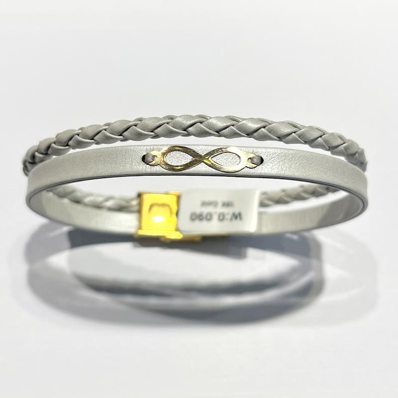 دستبند طلا ۱۸ عیار چرم گالری طلا دوران