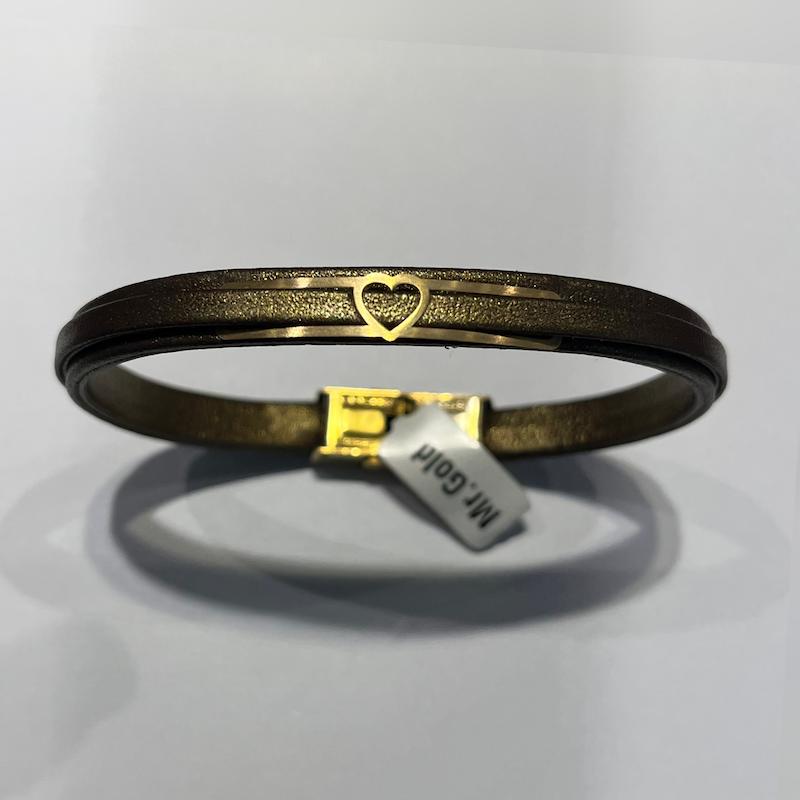 دستبند طلا ۱۸ عیار چرم گالری طلا دوران