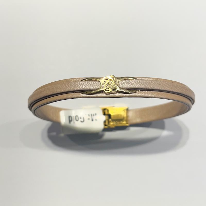 دستبند طلا ۱۸ عیار چرم گالری طلا دوران