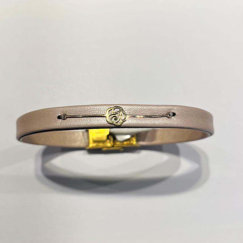 دستبند طلا ۱۸ عیار چرم گالری طلا دوران