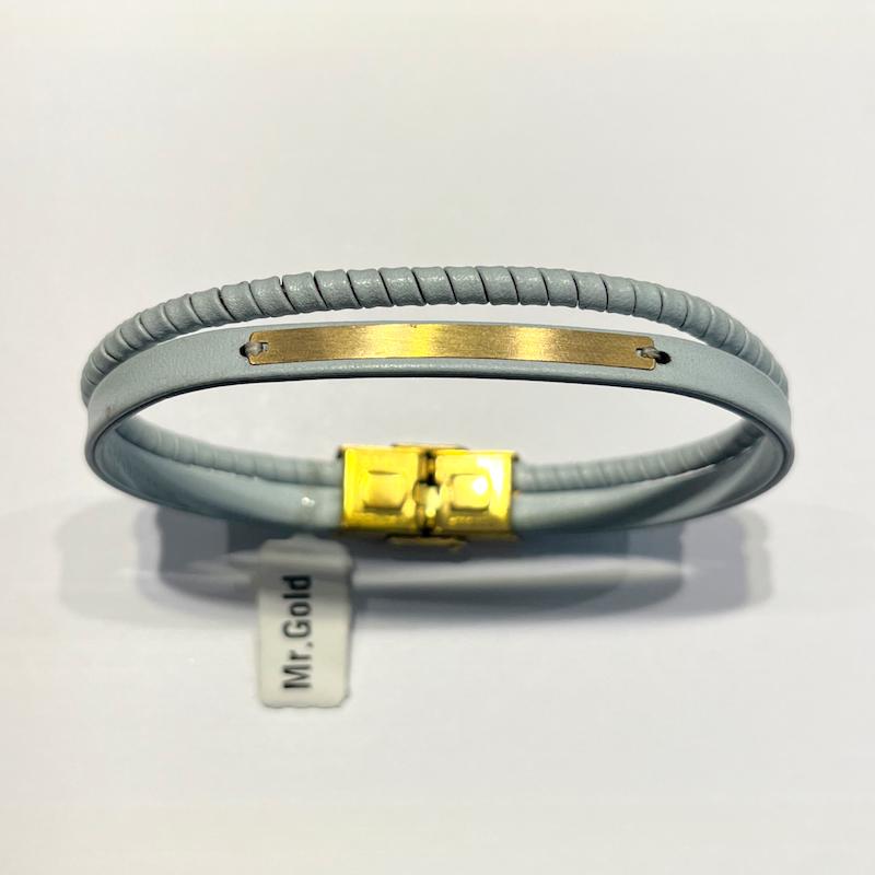 دستبند طلا ۱۸ عیار چرم گالری طلا دوران