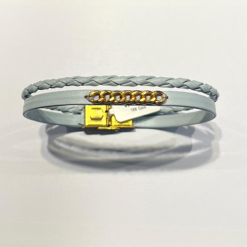 دستبند طلا ۱۸ عیار چرم گالری طلا دوران