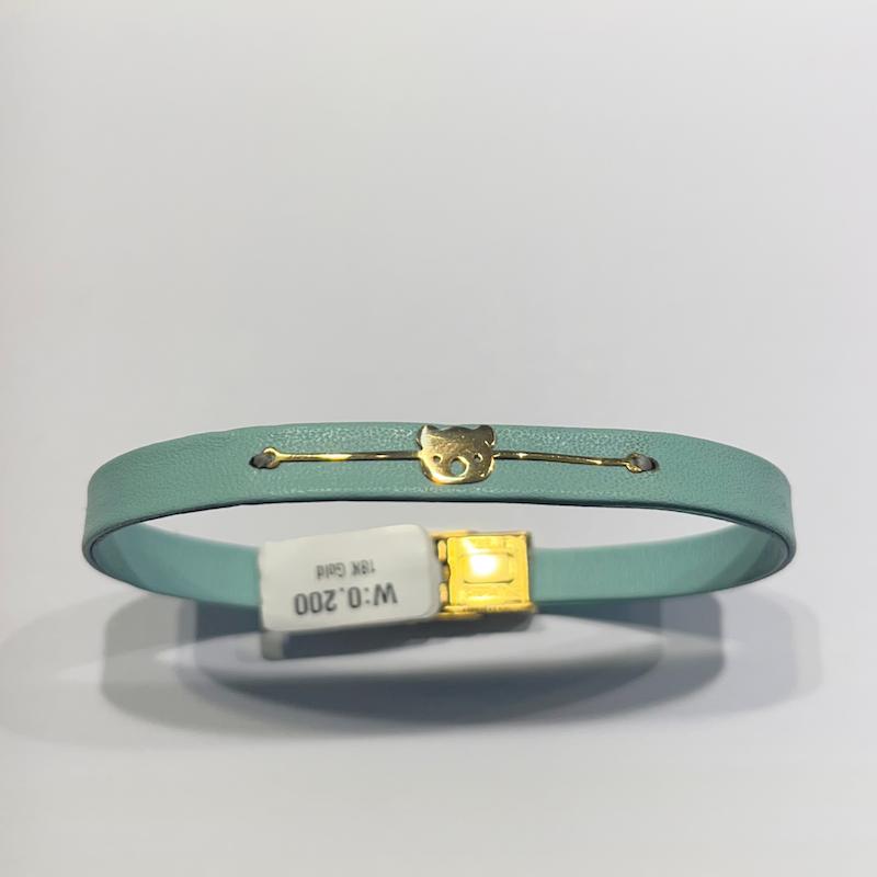 دستبند طلا ۱۸ عیار چرم گالری طلا دوران