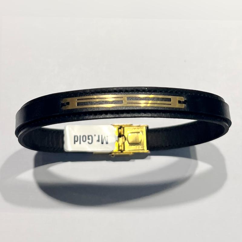 دستبند طلا ۱۸ عیار چرم گالری طلا دوران