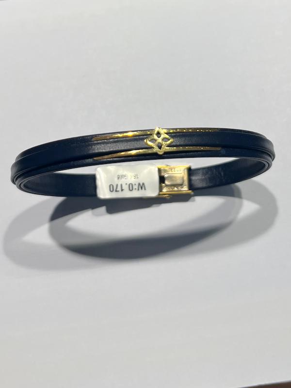 دستبند طلا ۱۸ عیار چرم گالری طلا دوران