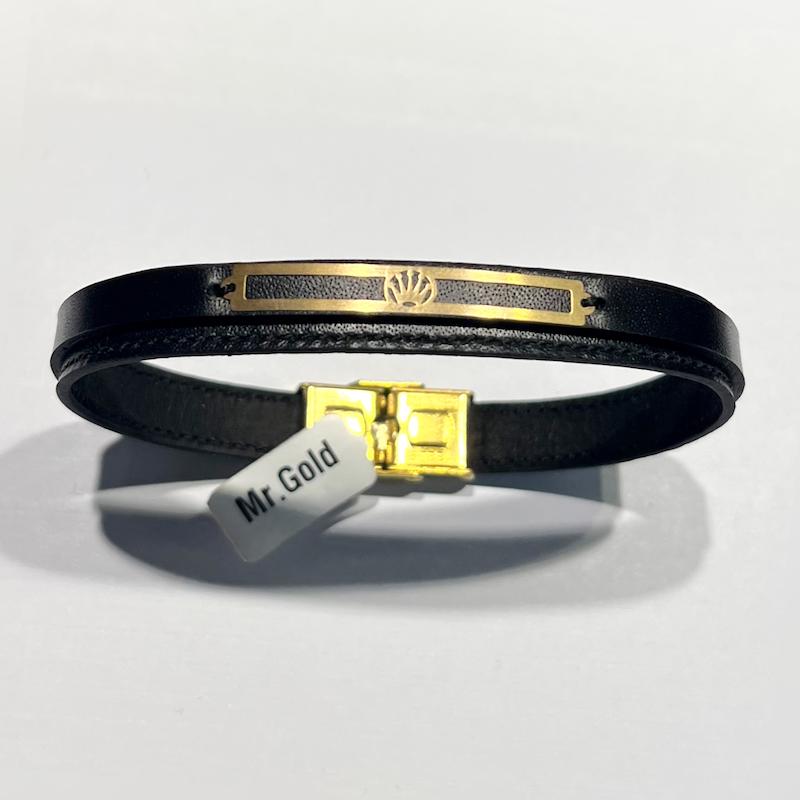 دستبند طلا ۱۸ عیار چرم گالری طلا دوران