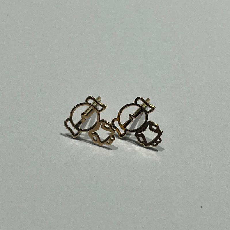 گوشواره طلا ۱۸ عیار گوشواره میخی گالری طلا دوران