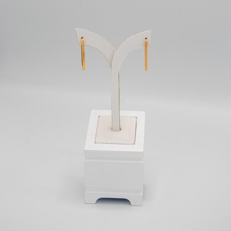 گوشواره طلا ۱۸ عیار آس کلیپسی گالری جواهری بیابانی