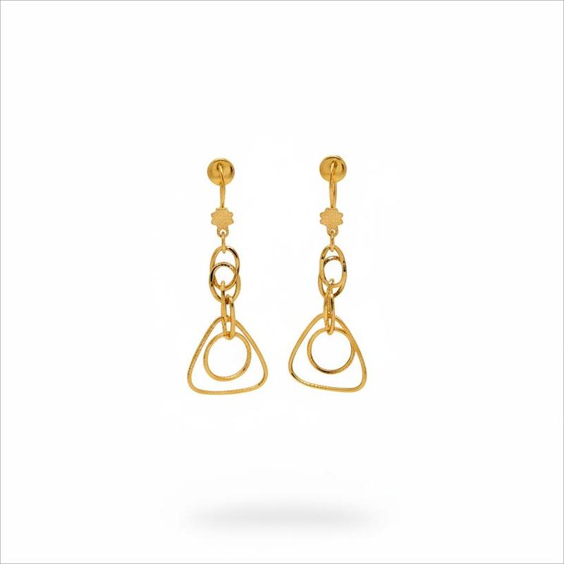 گوشواره طلا ۱۸ عیار پورتوفیو گالری جواهری بیابانی