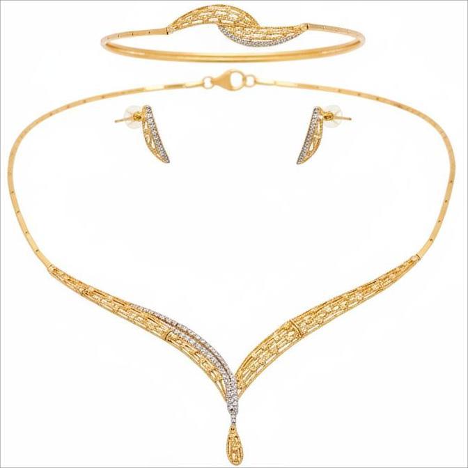 سرویس طلا ۱۸ عیار سوپرلوکس گالری جواهری بیابانی