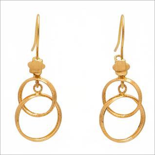 گوشواره طلا ۱۸ عیار حلقه ای گالری جواهری بیابانی