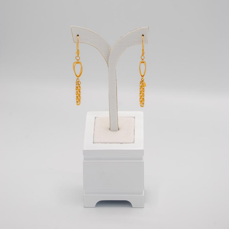 گوشواره طلا ۱۸ عیار هندی گالری جواهری بیابانی