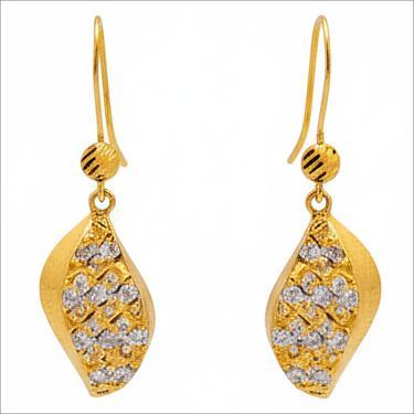 گوشواره طلا ۱۸ عیار فیوژن گالری جواهری بیابانی