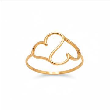 انگشتر طلا ۱۸ عیار مینیمال قلبی گالری جواهری بیابانی