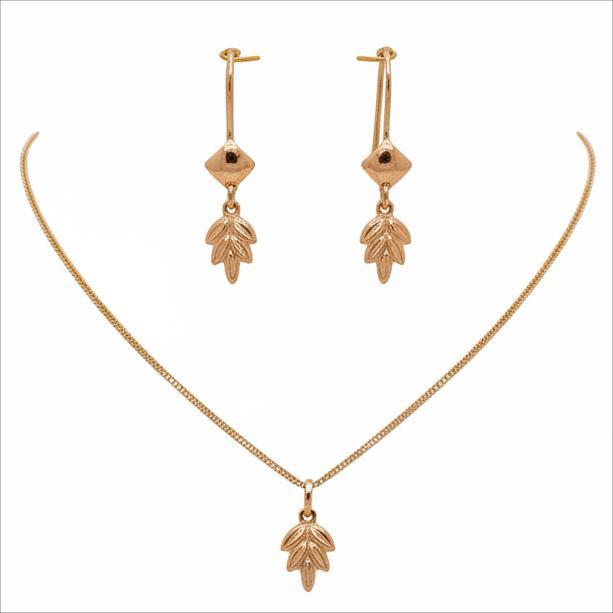 سرویس طلا ۱۸ عیار برگ گالری جواهری بیابانی