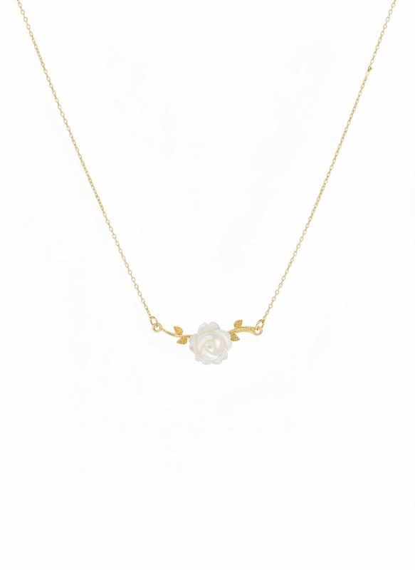 گردنبند زنانه طلا ۱۸ عیار گردنبند گل گالری طلای شفیع