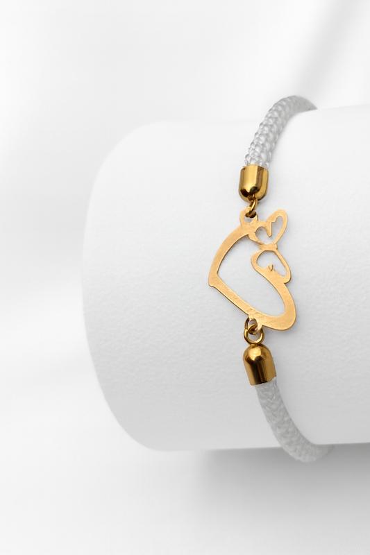 دستبند زنانه طلا ۱۸ عیار دستبند مارشال طرح قلب و پروانه گالری زربام