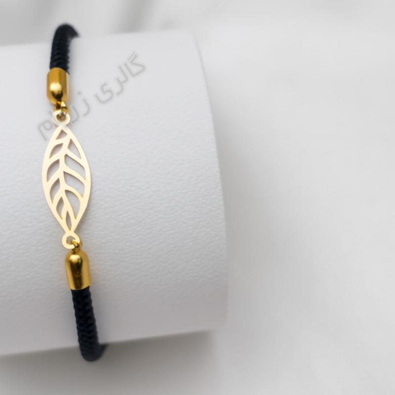 دستبند زنانه طلا ۱۸ عیار دستبند مارشال طرح برگ گالری زربام