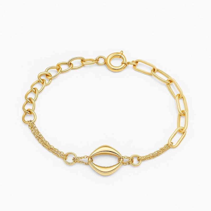 دستبند زنانه طلا ۱۸ عیار دستبند زنجیری گالری بابل طلا