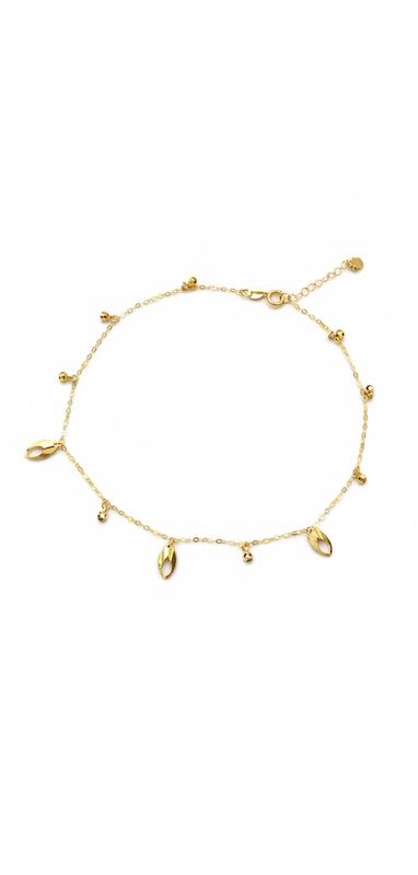 دستبند زنانه طلا ۱۸ عیار دستبند گوی گالری بابل طلا