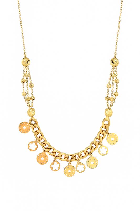 گردنبند زنانه طلا ۱۸ عیار گردنی سکه گالری بابل طلا