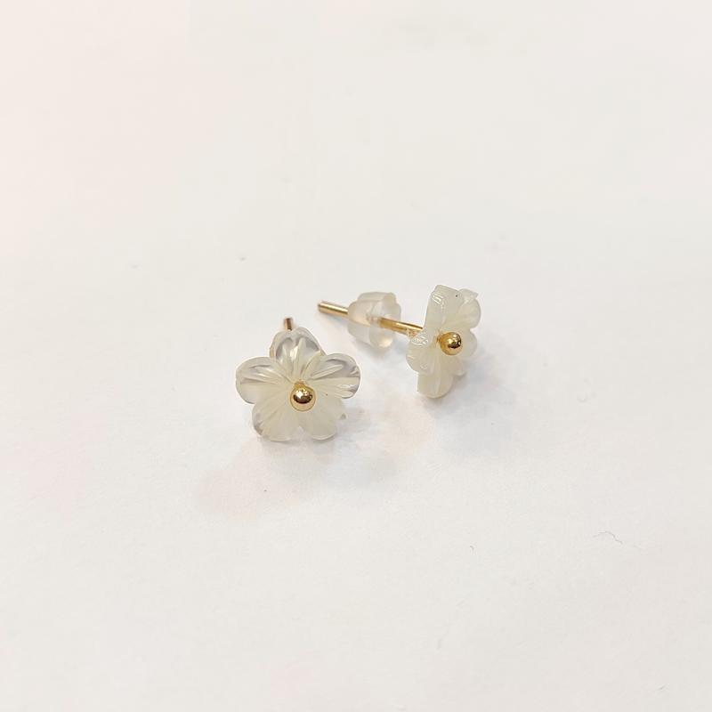 گوشواره زنانه طلا ۱۸ عیار گوشواره گل گالری الیاگلد