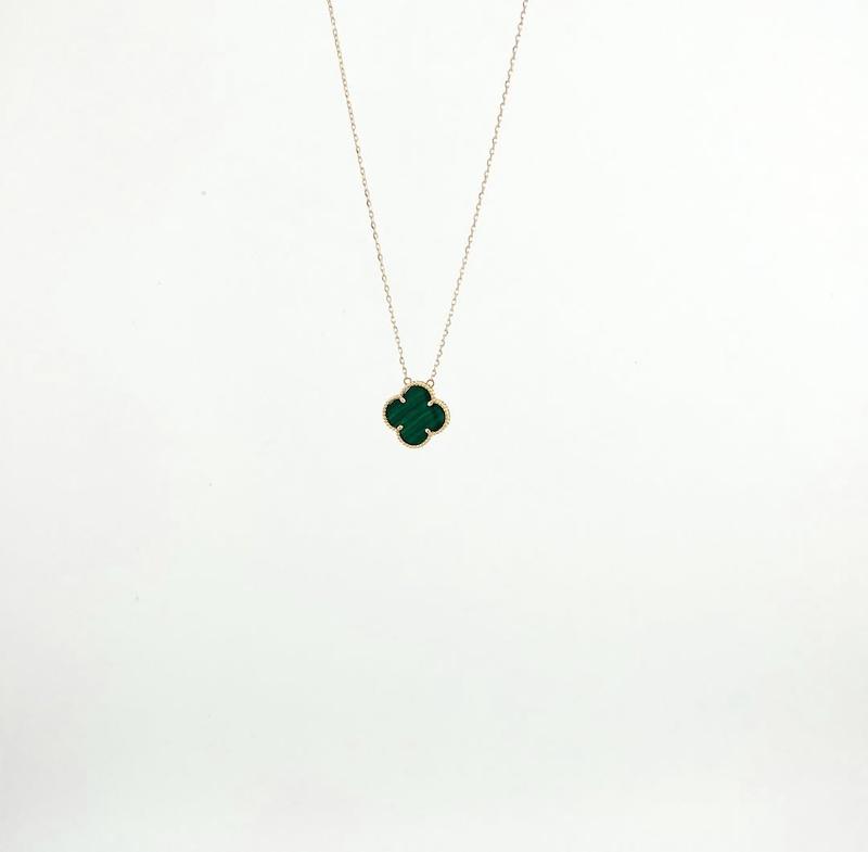 گردنبند زنانه طلا ۱۸ عیار گردنبند ونکلیف مشکی شاهکارتیم