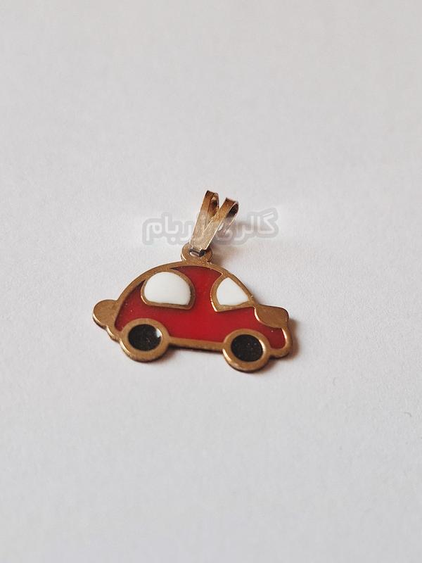 آویز بچگانه طلا ۱۸ عیار آویز بچه گانه طرح ماشین گالری زربام