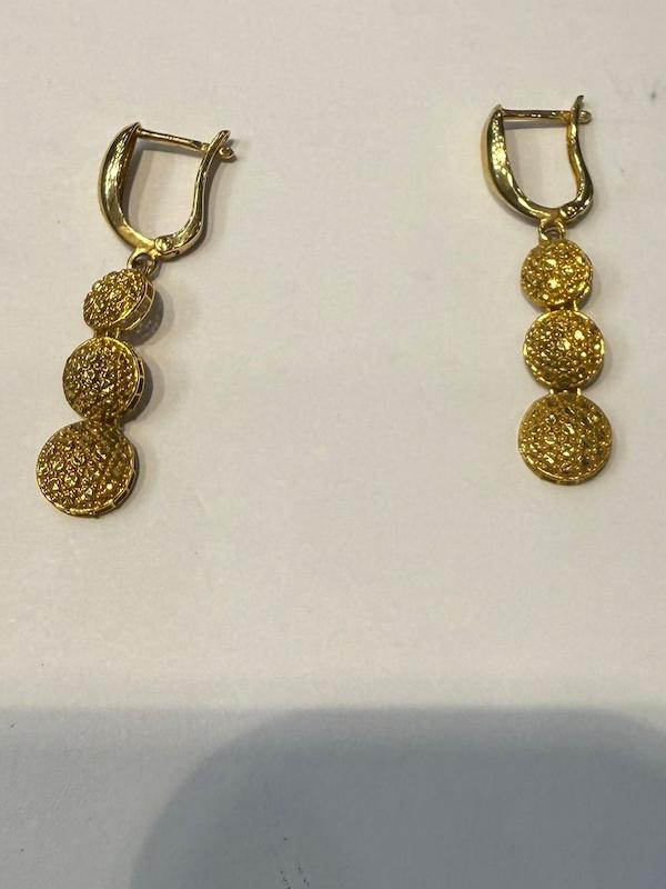 گوشواره زنانه طلا ۱۸ عیار گوشواره تراش گالری زرنوش