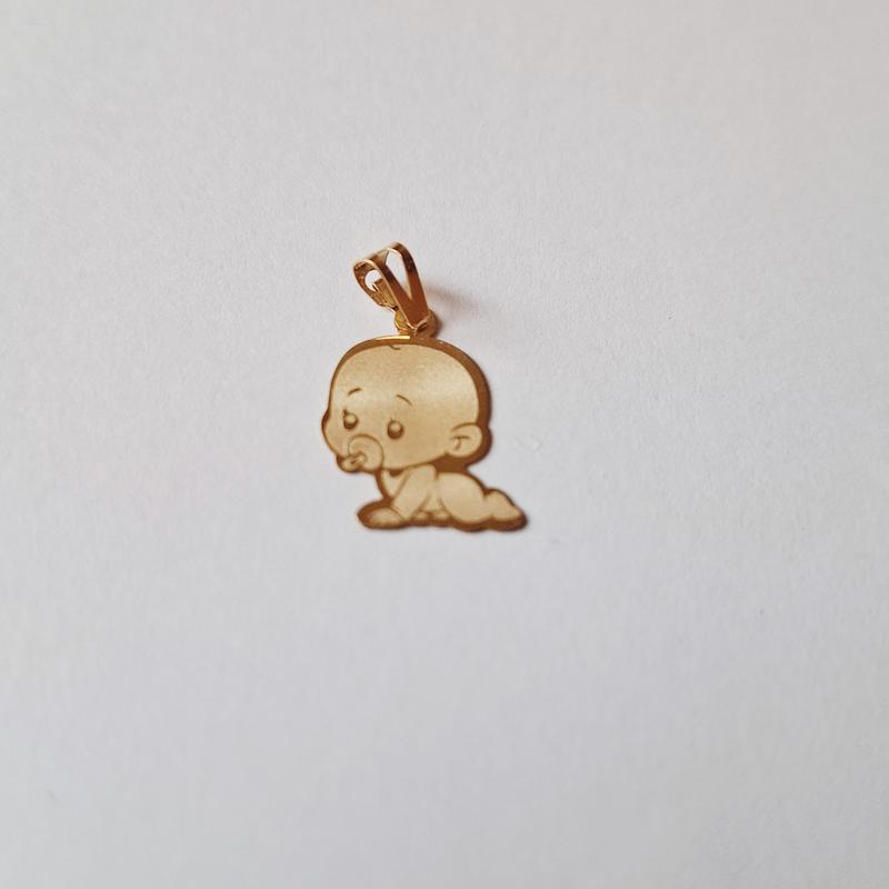 آویز بچگانه طلا ۱۸ عیار آویز بچه‌گانه طرح نوزاد گالری زربام