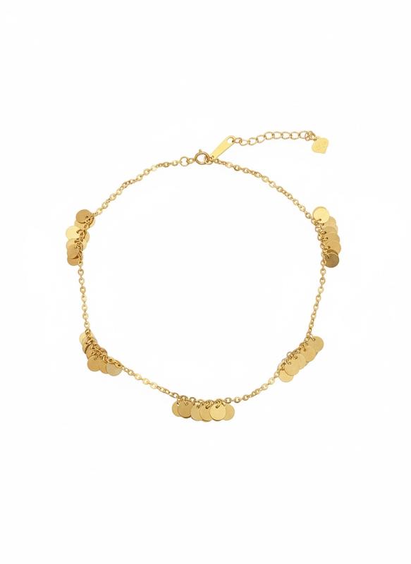 پابند زنانه طلا ۱۸ عیار پولکی گالری طلای شفیع