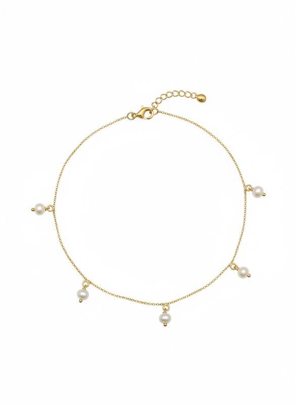 پابند زنانه طلا ۱۸ عیار مروارید گالری طلای شفیع