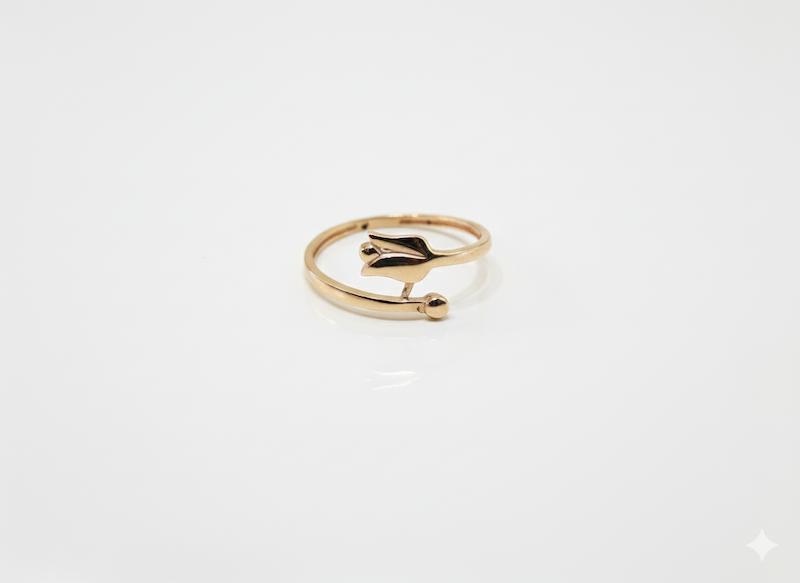 انگشتر زنانه طلا ۱۸ عیار لاله گالری نقشار