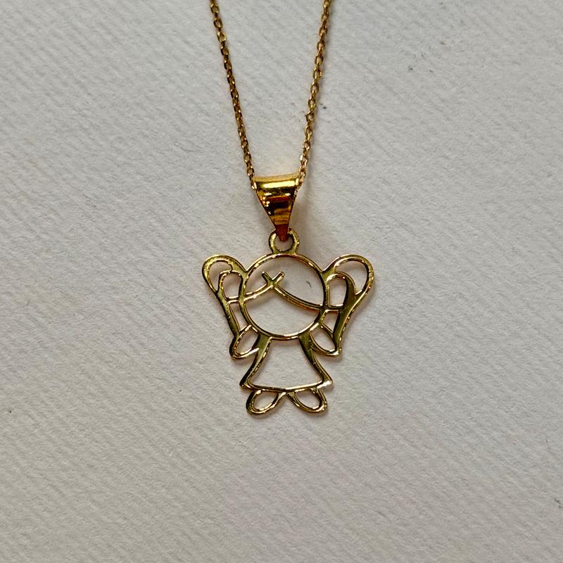 آویز بچگانه طلا ۱۸ عیار دختر بچه گالری سین سین