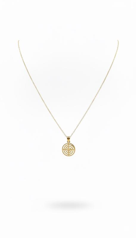 گردنبند زنانه طلا ۱۸ عیار گردنبند مدل دایره گالری پیرو