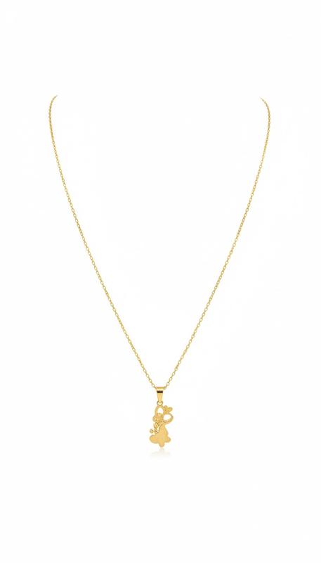 گردنبند زنانه طلا ۱۸ عیار گردنبند مدل پروانه گالری پیرو