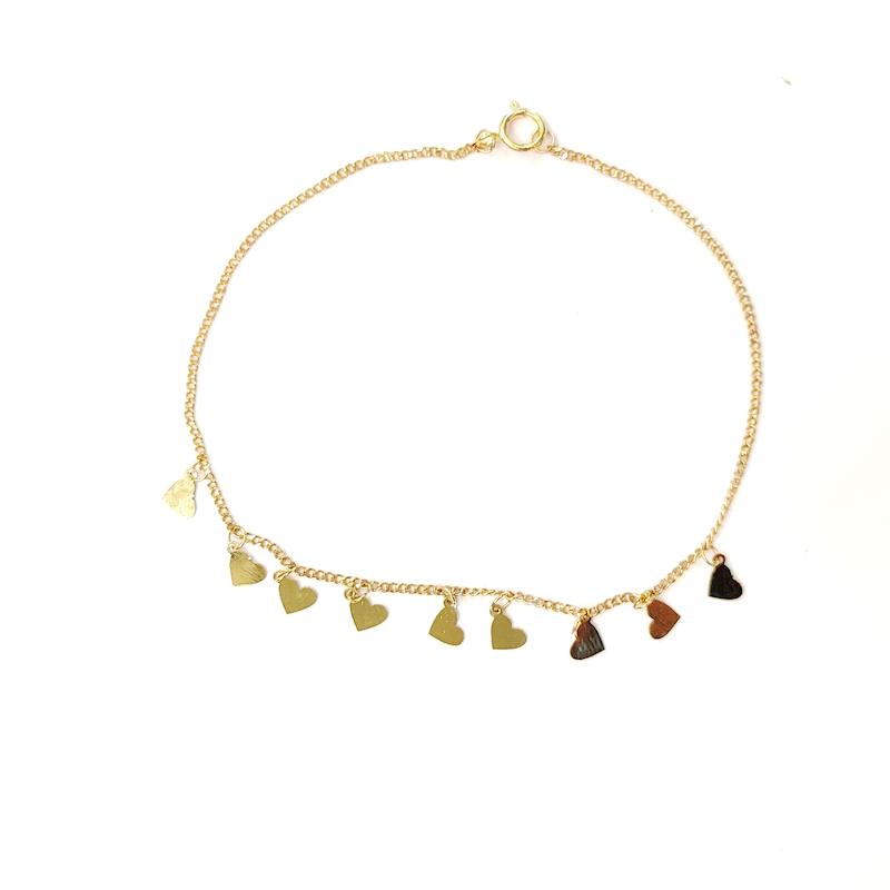 دستبند زنانه طلا ۱۸ عیار دستبند قلب گالری الیاگلد