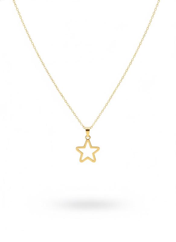 گردنبند زنانه طلا ۱۸ عیار گردنبند مدل ستاره گالری پیرو